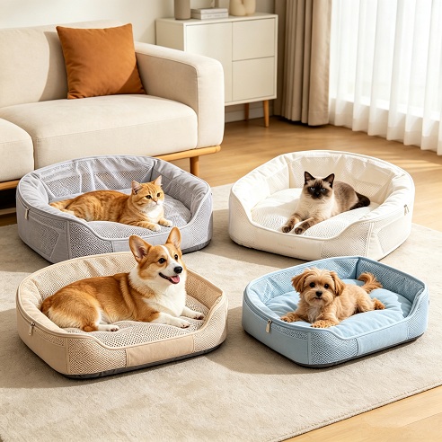 Breathable Mesh Pet Bed Removable Cover